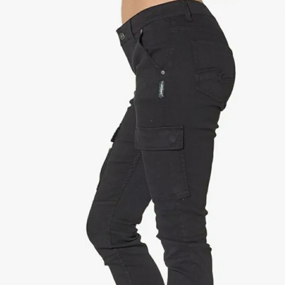 Silver Jeans Skinny Cargo Pants Black Women’s Size 25